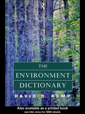 cover image of The Environment Dictionary